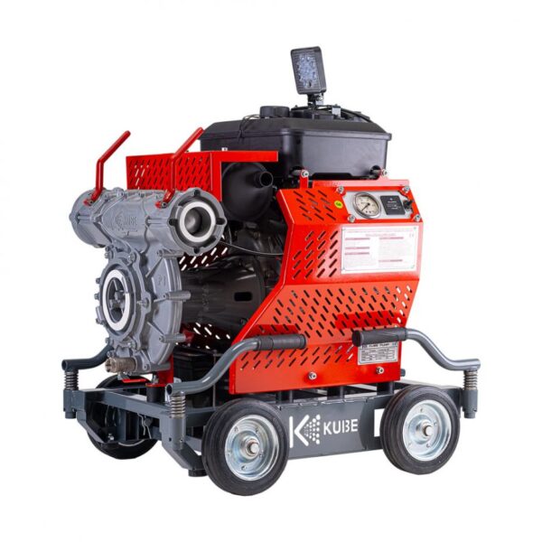 Motobomba portátil KubePompa P1 a gasolina – vista frontal