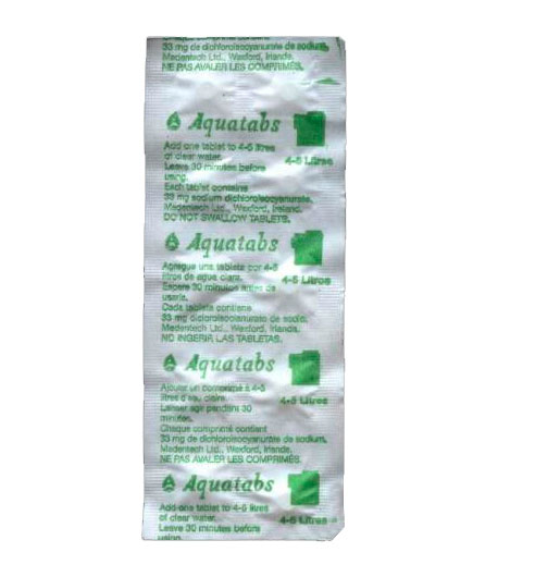Aquatabs 17mg 5 Lts. x 10 unid.
