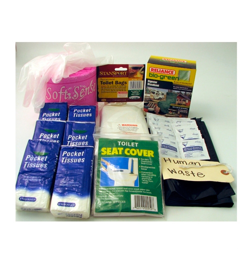 Kit Sanitización 55 Piezas Baño Portátil
