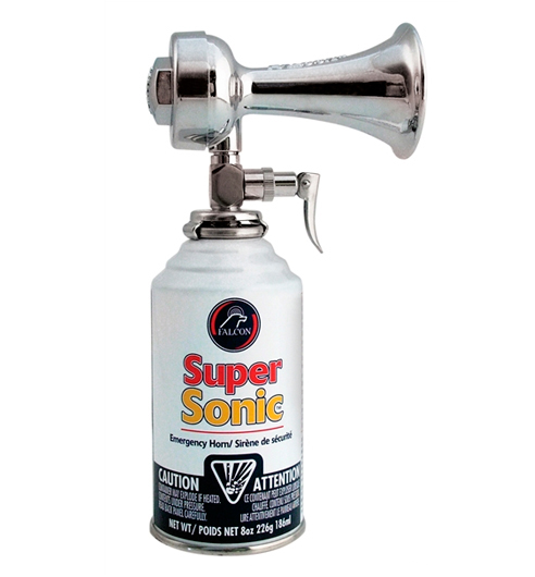 Bocina de Aire Super Sonic, Corneta Metálica Cromada